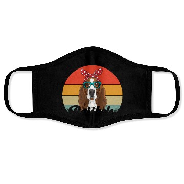 Discover Mom of a Basshole Funny Basset Hound Dog Mom Face Masks