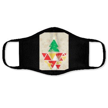 Discover Geometric Christmas Tree Face Masks