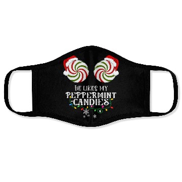Discover He Likes my Peppermint candies couples Xmas Face Masks