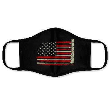 Discover Patriotic American Golfer USA Flag Golf Club Golf Face Masks