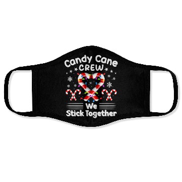 Discover Candy Cane Crew We Stick Together Christmas Face Masks
