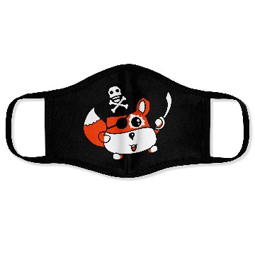 Discover Little Cute Captain Fox Pirate Animal Eye Patch Face Masks