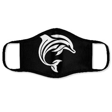 Discover Diver T Tattoo Style Dolphin Jumping Face Masks