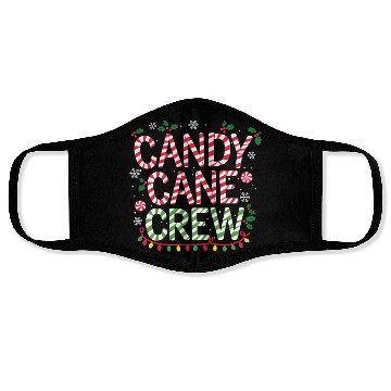 Discover Candy Cane Crew Funny Christmas Candy Cane Lover Face Masks