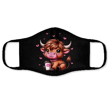 Discover Highland Cow Valentines Face Masks