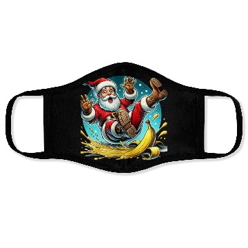 Discover Christmas Chaos: Santa’s Banana Slip Face Masks