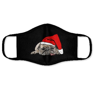 Discover Mops pug christmas Face Masks