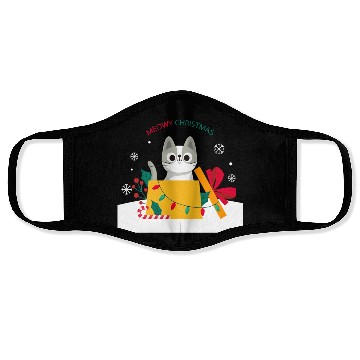 Discover Meowy Christmas Surprise! Face Masks
