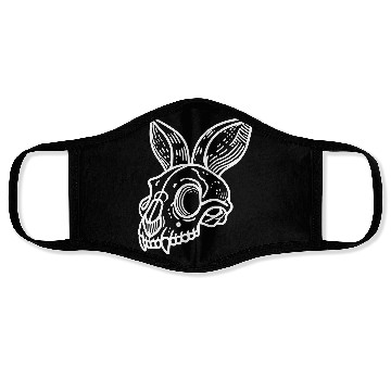 Discover Minimalistic Vector Rabbit Skull Kids Drawing Face Masks