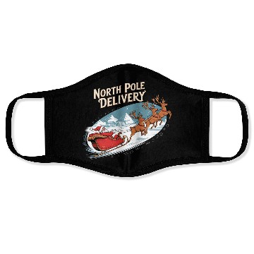 Discover North Pole Delivery with Santa and Reindeer Face Masks