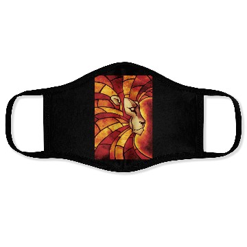 Discover Lion of Judah Mosaic African Lion Rasta Roots Love Face Masks