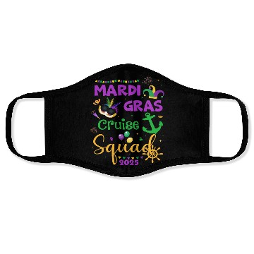 Discover Mardi Gras Cruise Squad 2025 Face Masks