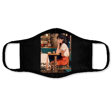 Discover Not Single Just Relationship Impaired Valentines Face Masks