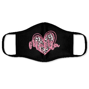 Discover Heart Mama Valentines Pink Leopard Face Masks