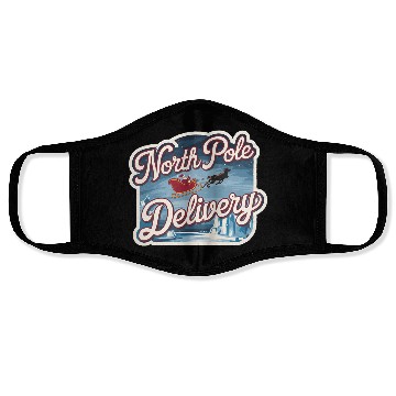 Discover Magical Arctic Night Santa Sleigh North Pole Face Masks