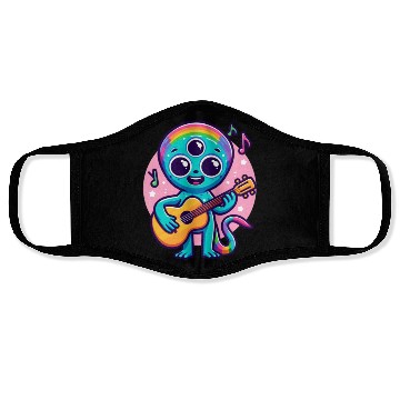 Discover Rainbow Alien Guitarist Face Masks