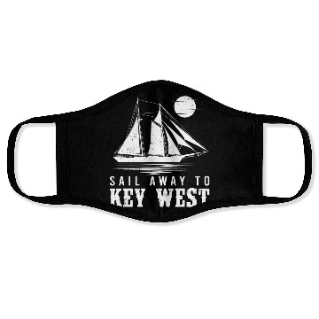 Discover Florida SAIL AWAY TO KEY-WEST Florida Keys Face Masks