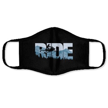Discover Snowmobile Ride Snow Mountain Snowmobiling Winter Face Masks