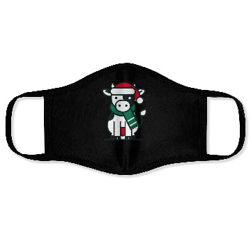 Discover Jingle Mow Funny Christmas Cow Face Masks