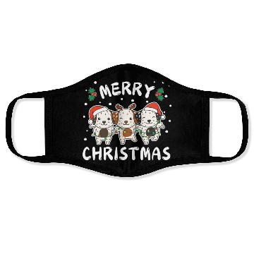 Discover Merry Christmas Cute Dalmatian Festive Lights Face Masks