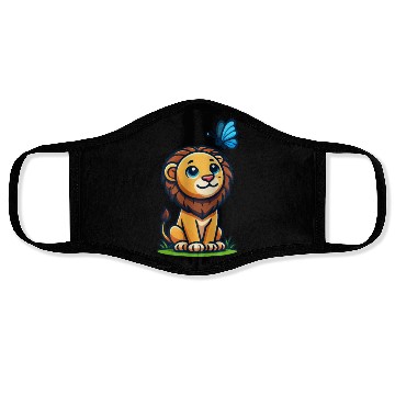 Discover lion and butterfly Face Masks