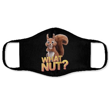 Discover Cute Squirrel Holding Acorn What Nut for Squirre Face Masks
