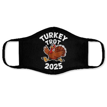 Discover Funny Thanksgiving Turkey Trot 2025 Face Masks