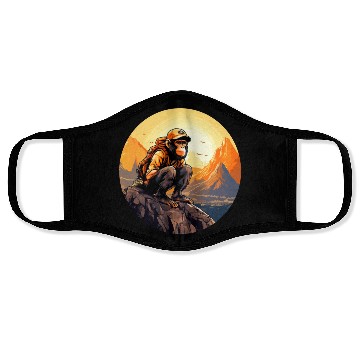 Discover Monkey hiking / mountaineering monkey Face Masks