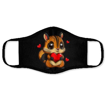 Discover Valentine Chipmunk Face Masks