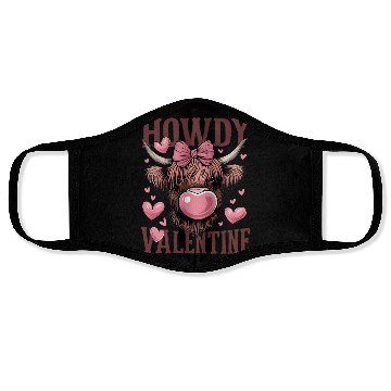 Discover Valentines Day Highland Cow Face Masks