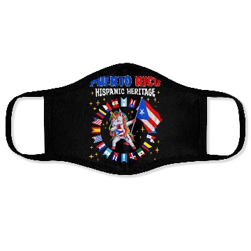 Discover Hispanic Heritage Month Puerto Rico Kids Face Masks