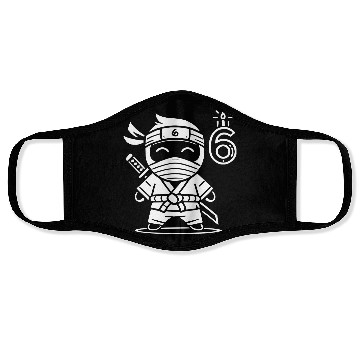 Discover Children Ninja Kid 6th Birthday Vector path22 Face Masks