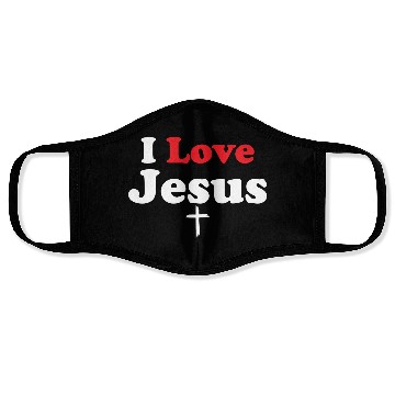 Discover I Love Jesus Christian Christmas Face Masks