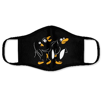Discover Crazy Penguins Walk Stupid Foot Kick Team Friends Face Masks