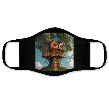 Discover "Treehouse Haven – Nature's Retreat Face Masks