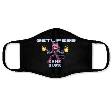 Discover getlife99 gameover gaming Face Masks