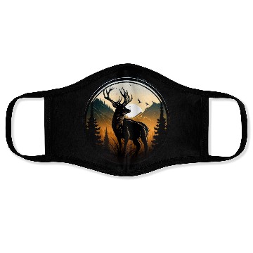 Discover Deer in forest Face Masks