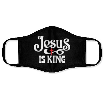 Discover Jesus Is King Love Jesus Christian Christmas Face Masks