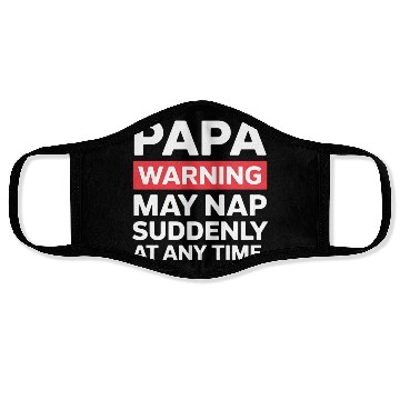 Discover Papa Warning May Nap Funny Dad Present Casual Wear Face Masks