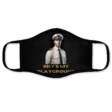Discover Sky's My Playground - Face Masks for Pilots