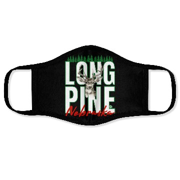 Discover LONG PINE NEBRASKA DEER Family Design Face Masks