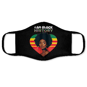 Discover I AM BLACK HISTORY Face Masks