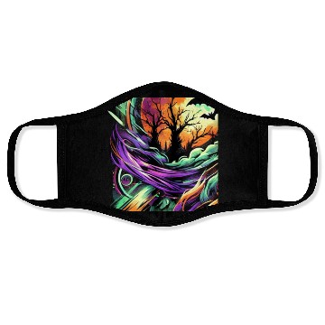 Discover Face Masks Halloween Graffiti Design - Neon Abstract
