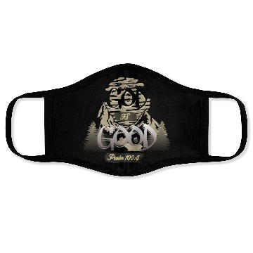 Discover God is good faith Face Masks