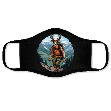 Discover Deer hiking / mountaineering deer Face Masks