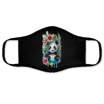 Discover plexiglass of panda swimming Face Masks