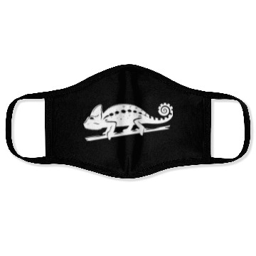 Discover Spotted Chameleon Runs Across A Branch Face Masks