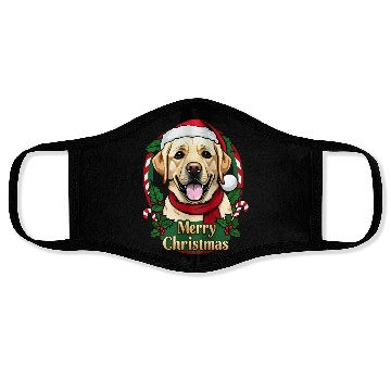 Discover Festive Labrador Christmas Design Face Masks