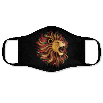 Discover I'm black History powerful African Lion Juneteenth Face Masks