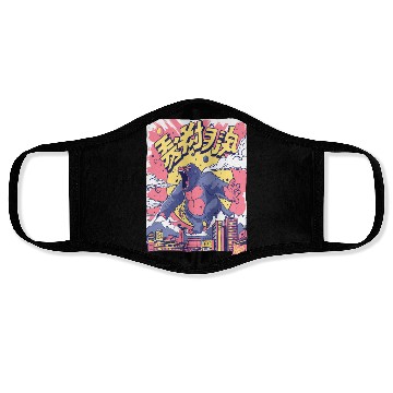 Discover Kaiju Gorilla – Neon City Rampage Face Masks